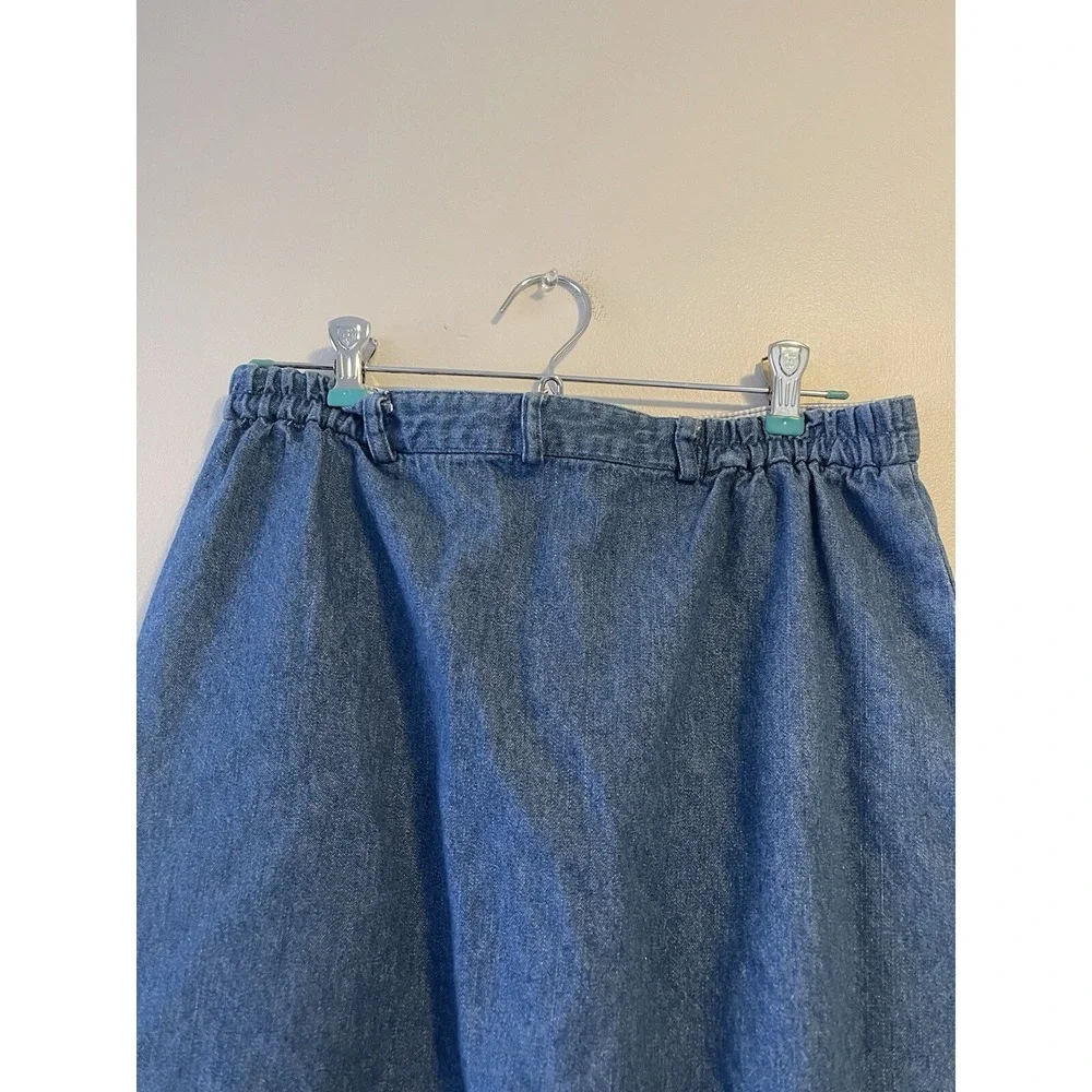 Vintage Talbots Denim Midi‎ Maxi Skirt Grunge Cottagecore Classic Minimalist
